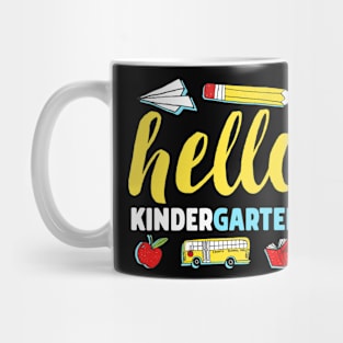 Hello Kindergarten Teacher Shirt First Day Back to School Mug